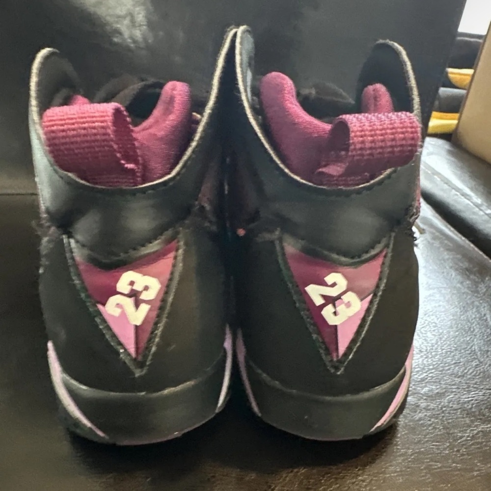 NIKE AIR JORDAN 7 RETRO MULBERRY / BLACK 442961-009 YOUTH SIZE 3Y - Picture 3 of 5